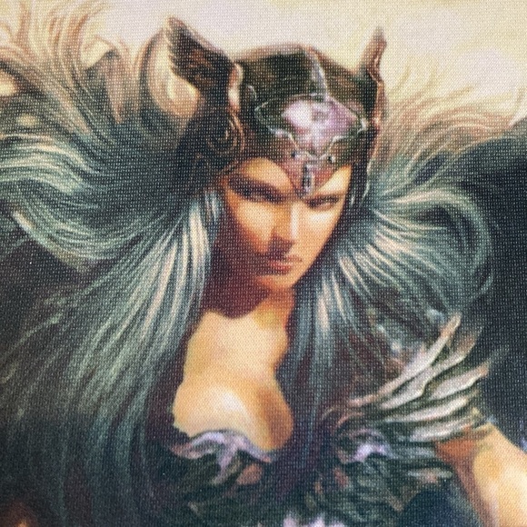 Magic The Gathering 2012 Playmat Freya: The Queen Of Valkyries Vintage Rare MTG - Picture 9 of 15